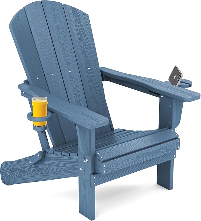 Folding Adirondack Chair, HDPE Adirondack Chairs, Plastic Outdoor Chairs